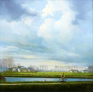 Albert Temming - Langs de Kromme Rijn -voorjaar 1983- verkocht voor € 150!