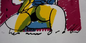 Herman Brood - ingelijste zeefdruk: Blow up Queen (keurige lijst!) kopen? Bied vanaf 299!