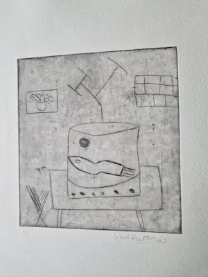 Theodoor Herbert van Putten - Leuke - in zeer kleine oplage gemaakte serie van 6 Etsen "Maanreis" kopen? Bied vanaf 35!