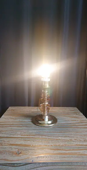 Val-Saint-Lambert - Art Deco tafel/bureaulampje met geringde voet kopen? Bied vanaf 1!