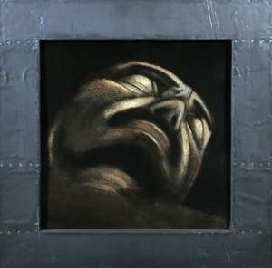 Jan Bollaert - Acryl op board, Portretstudie - Ingelijst kopen? Bied vanaf 50!