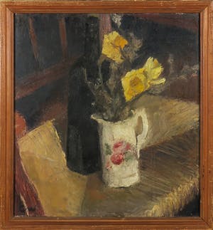 Carolien Weber - Olieverf op doek, Stilleven met witte kan - Ingelijst kopen? Bied vanaf 1!