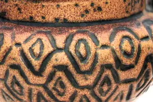 Jasba - Aztec-serie : bloempot 1549/20 en vaasje 150/12 | West Germany Pottery kopen? Bied vanaf 25!