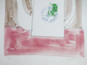 Klaas Gubbels - Koffie in de Ardêche - Zeefdruk kopen? Bied vanaf 250!