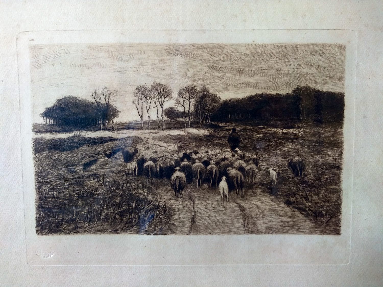 Anton Mauve (sr.) - herder met schapen kopen? Bied vanaf 50!