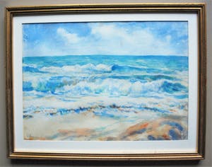 Walter Damm - Zee en strand - aquarel uit 1921 kopen? Bied vanaf 10!