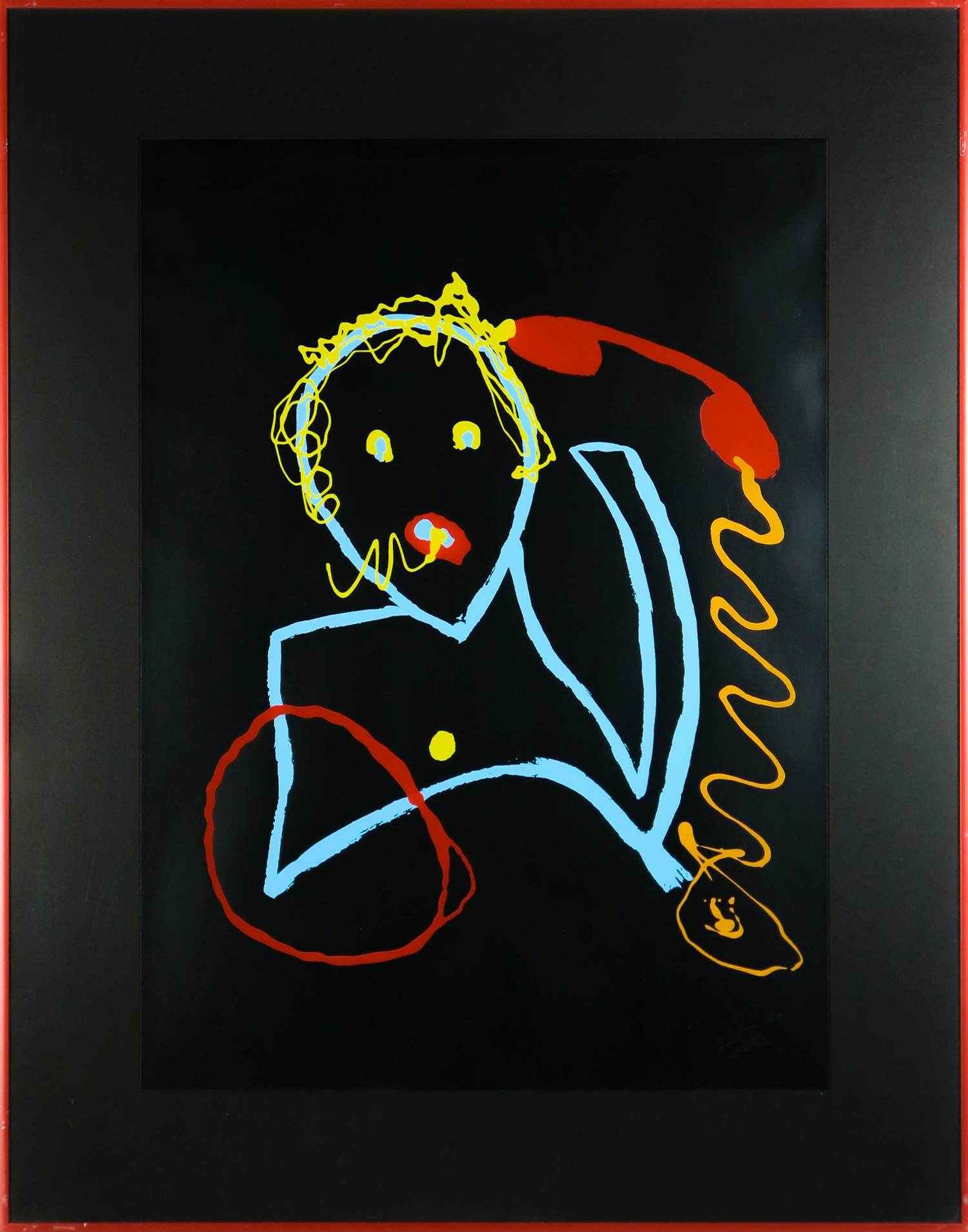 Theos - Zeefdruk op papier, Secretaresse - Ingelijst kopen? Bied vanaf 35!