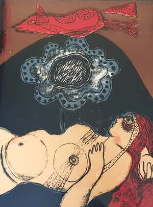 Corneille - Litho 28/100, La grande fleur - 1974 verkocht voor € 225!