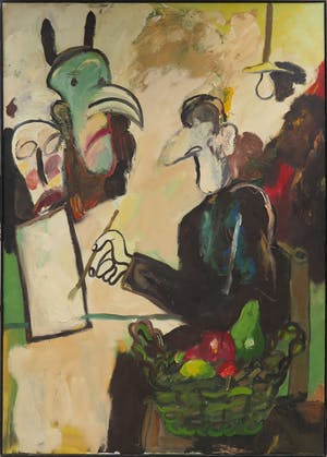 Anton Martineau - Olieverf op doek, Zonder titel - Ingelijst (Zeer groot) kopen? Bied vanaf 1200!