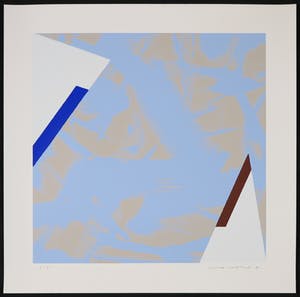 Henk Hubenet - Zeefdruk, Geometrische compositie kopen? Bied vanaf 1!