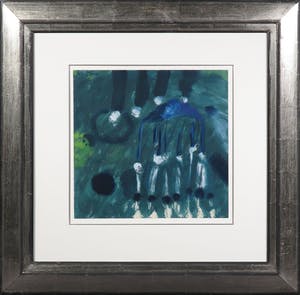 Eugene Brands - Gouache, Man in Space - Ingelijst kopen? Bied vanaf 1400!