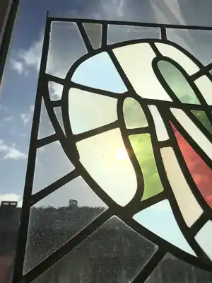 Lei Reihs - Glas-in-lood raamhanger verkocht voor € 80!