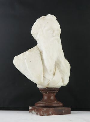 Niet of onleesbaar gesigneerd - Marmer, Buste man met baard kopen? Bied vanaf 1!