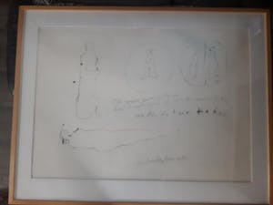 Anton Heyboer - Figuren en tekst. Groot! (115 x 90) kopen? Bied vanaf 199!