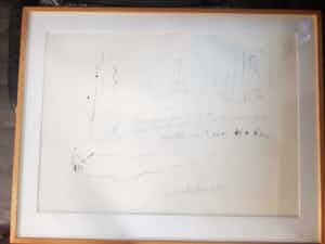 Anton Heyboer - Figuren en tekst. Groot! (115 x 90) verkocht voor € 199!