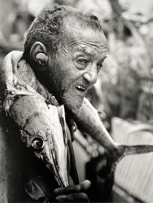 Nico Koster - handgesigneerde foto | 'Cubaanse visser' | 1999 verkocht voor € 75!