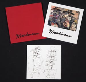Anton Martineau - Pentekening + overzichtscatalogus in linnen cassette, Zonder titel kopen? Bied vanaf 40!