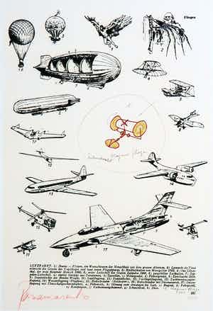 Panamarenko - Offset litho, Magnusflieger verkocht voor € 600!