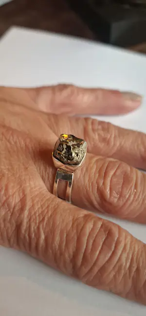 Nieuwe zilveren ring met Pyriet kopen? Bied vanaf 60!