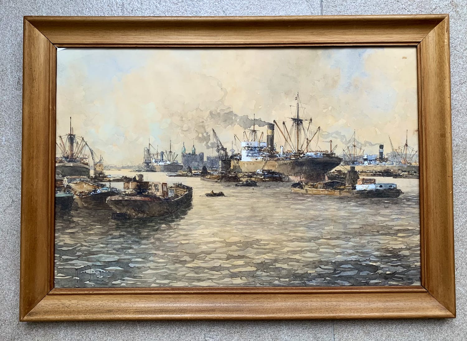 Marius de Jongere - Havengezicht Rotterdam verkocht voor € 235!