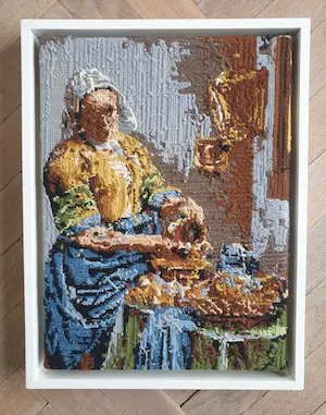 Rob Scholte - Melkmeisje naar Vermeer - Embroidery Show - 2005 - boek blz. 76 kopen? Bied vanaf 695!