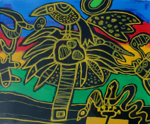 Buy Corneille - Ingelijste zeefdruk: "Oiseau né du Paysage" - 1992 (nette lijst!)? Bid from 375!