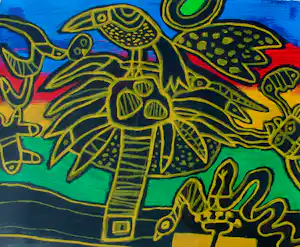 AcheterCorneille - Ingelijste zeefdruk: "Oiseau né du Paysage" - 1992 (nette lijst!)? Enchérissez de 375!