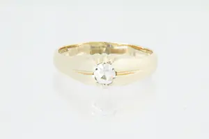 32 - BWGG Tiffany model unisex ring met Amsterdamse roos geslepen diamant. kopen? Bied vanaf 210!