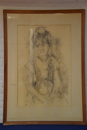 Albert Loots - Klein meisje - 1960 - houtskool op papier - BKR Haarlem kopen? Bied vanaf 20!