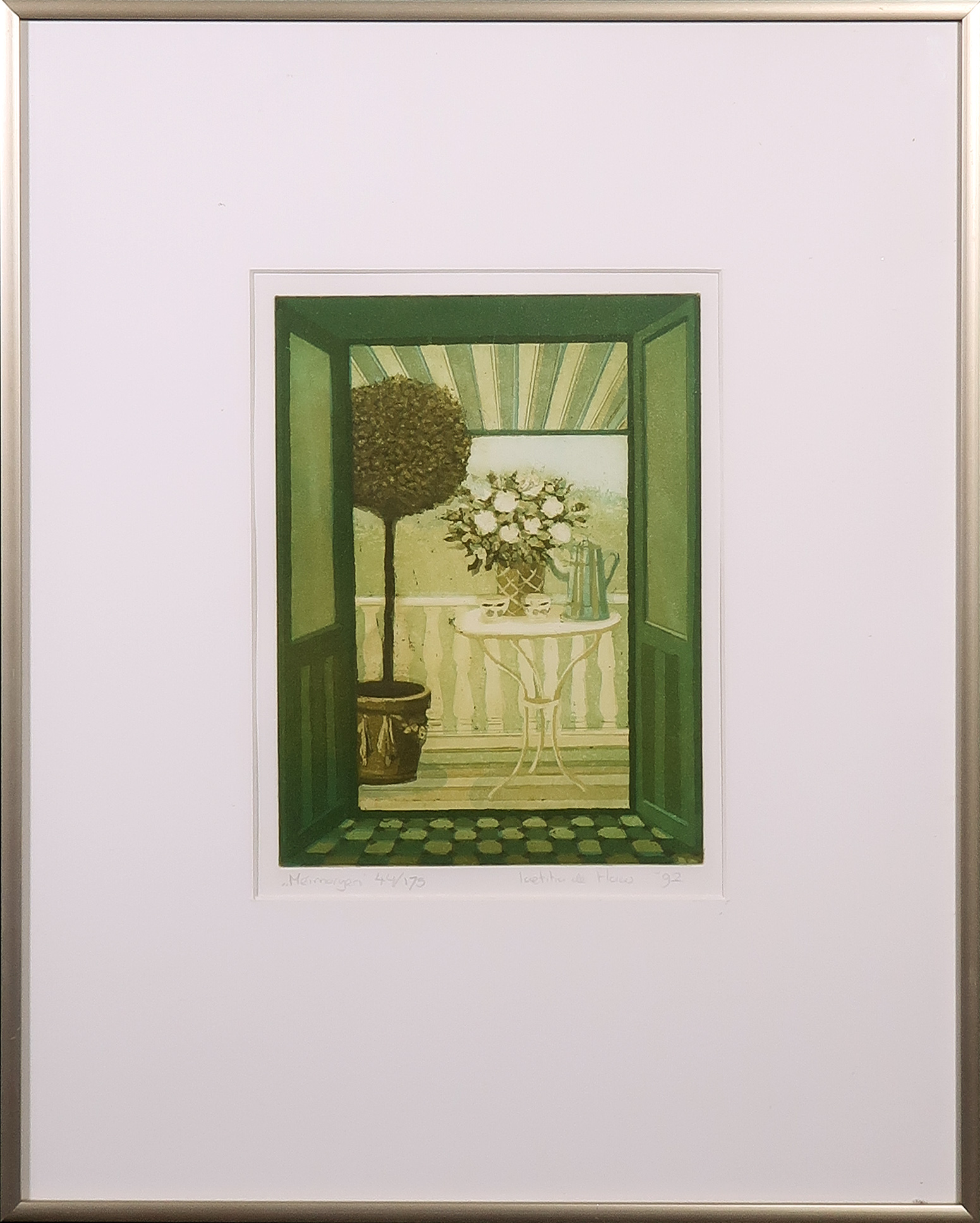 Laetitia de Haas - Ets en aquatint, Meimorgen - Ingelijst kopen? Bied vanaf 1!