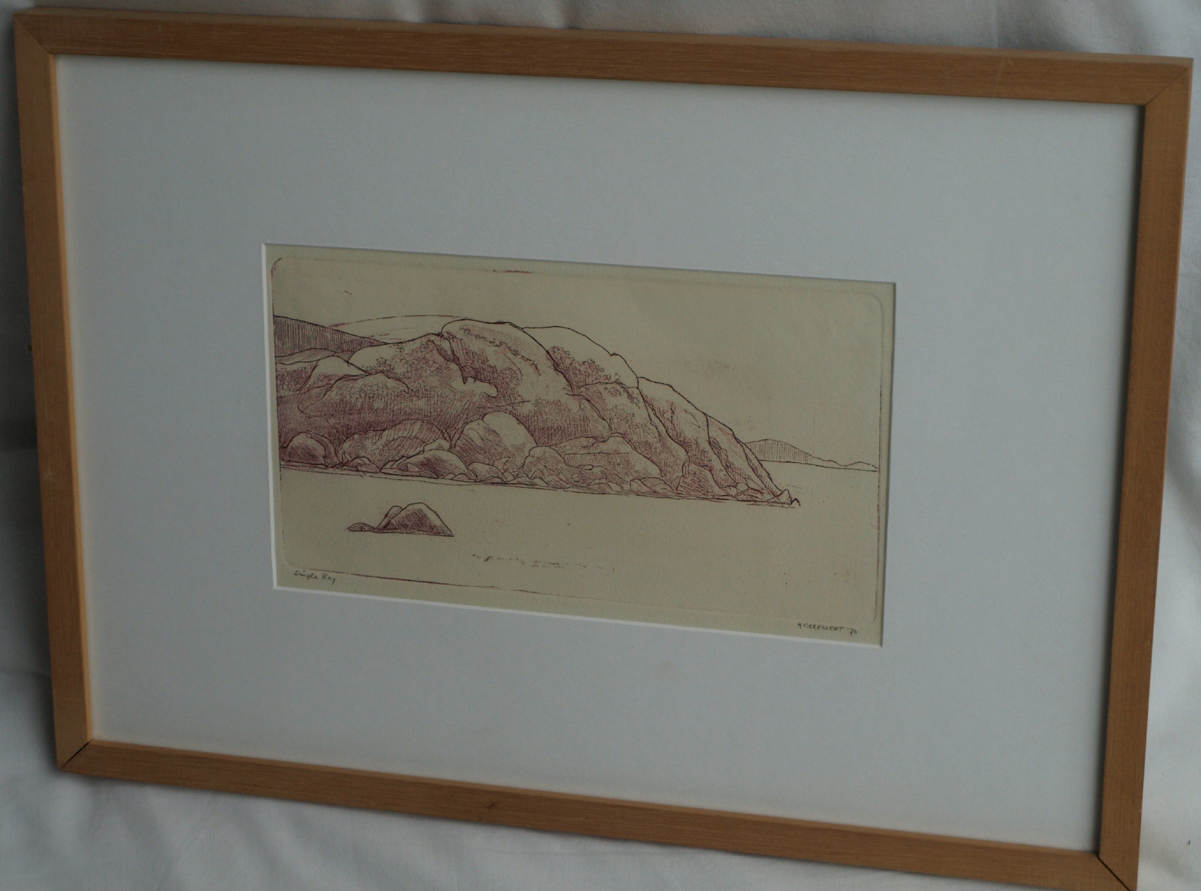 Hans Geernaert - Ets , Dingle Bay, Ierland – gesigneerd & ingelijst – 1976 kopen? Bied vanaf 10!
