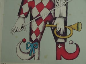 Jakub Krejci - Litho , Nar met trompet – 1986 kopen? Bied vanaf 20!