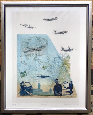 Leentje Linders - 2 etsen “De tijd vliegt” gesigneerd, oplage34/70 kopen? Bied vanaf 80!