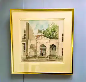 Ciano Siewert - aquarel stadsgezicht, Schouwburg van Van Campen aan de Keizersgracht Amsterdam verkauft für € 70!