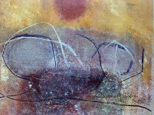 Thea Figee - monotype op papier - zonder titel - 2003 (UNIEK WERK) kopen? Bied vanaf 60!