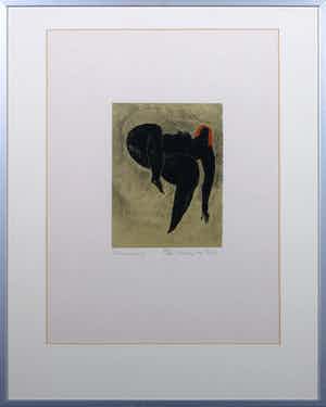 Marius van Beek - Litho, Zonnevrouw - Ingelijst verkocht voor € 1!