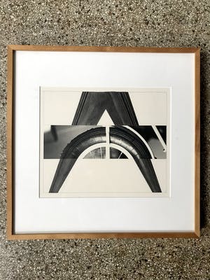 Marc van der Marck - Composition With Wheel No. 3 - Litho Foto Collage - Handgesigneerd kopen? Bied vanaf 35!
