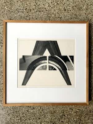 Marc van der Marck - Composition With Wheel No. 3 - Litho Foto Collage - Handgesigneerd verkocht voor € 35!