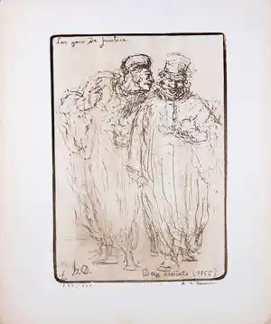 Honore Daumier - Litho, Deux avocats verkauft für € 12!