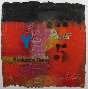 Theo Koster - Zeefdruk en collage, Zonder titel III - Ingelijst kopen? Bied vanaf 35!