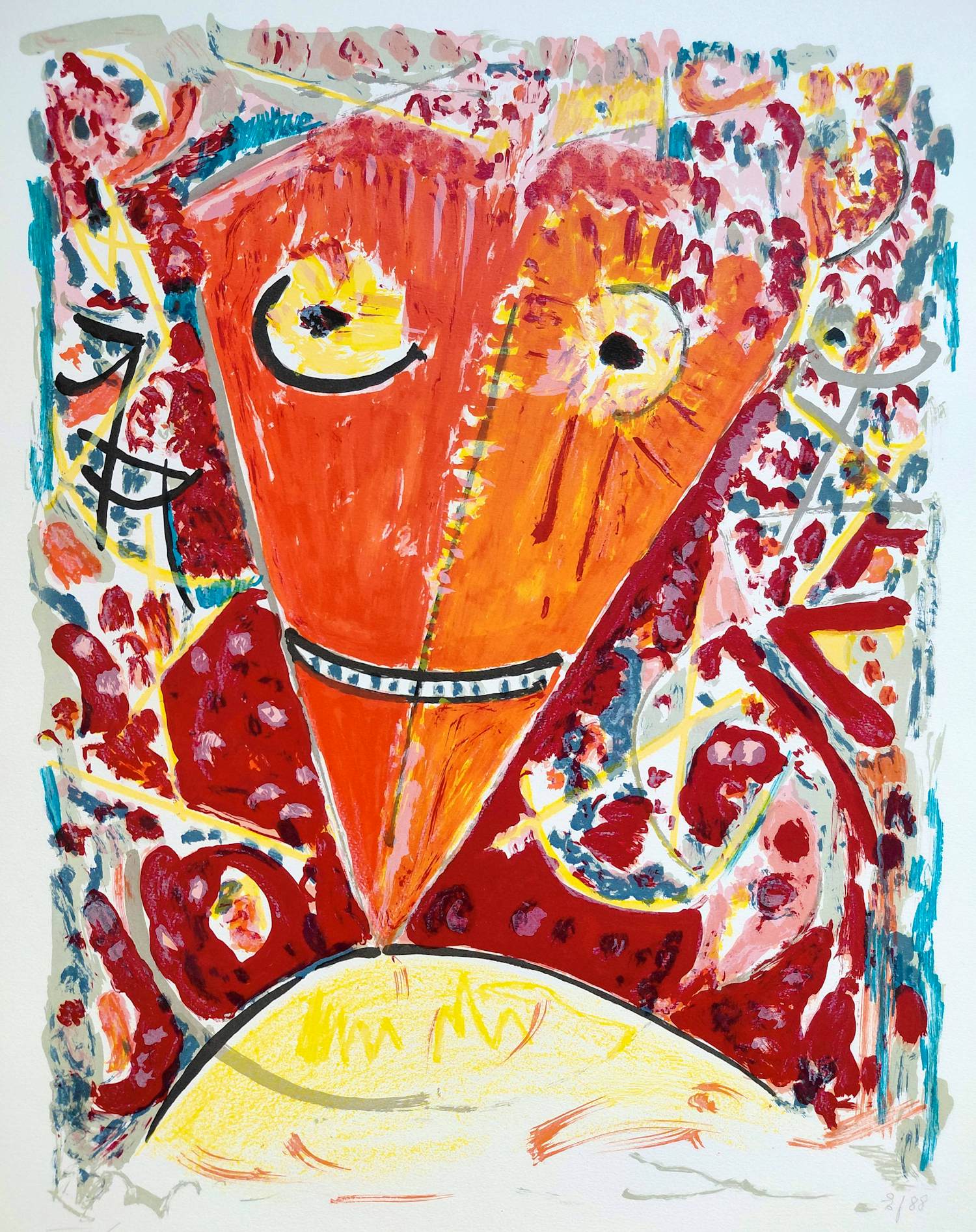 Egill Jacobsen - Vliegerhoofd, litho (groot) kopen? Bied vanaf 325!