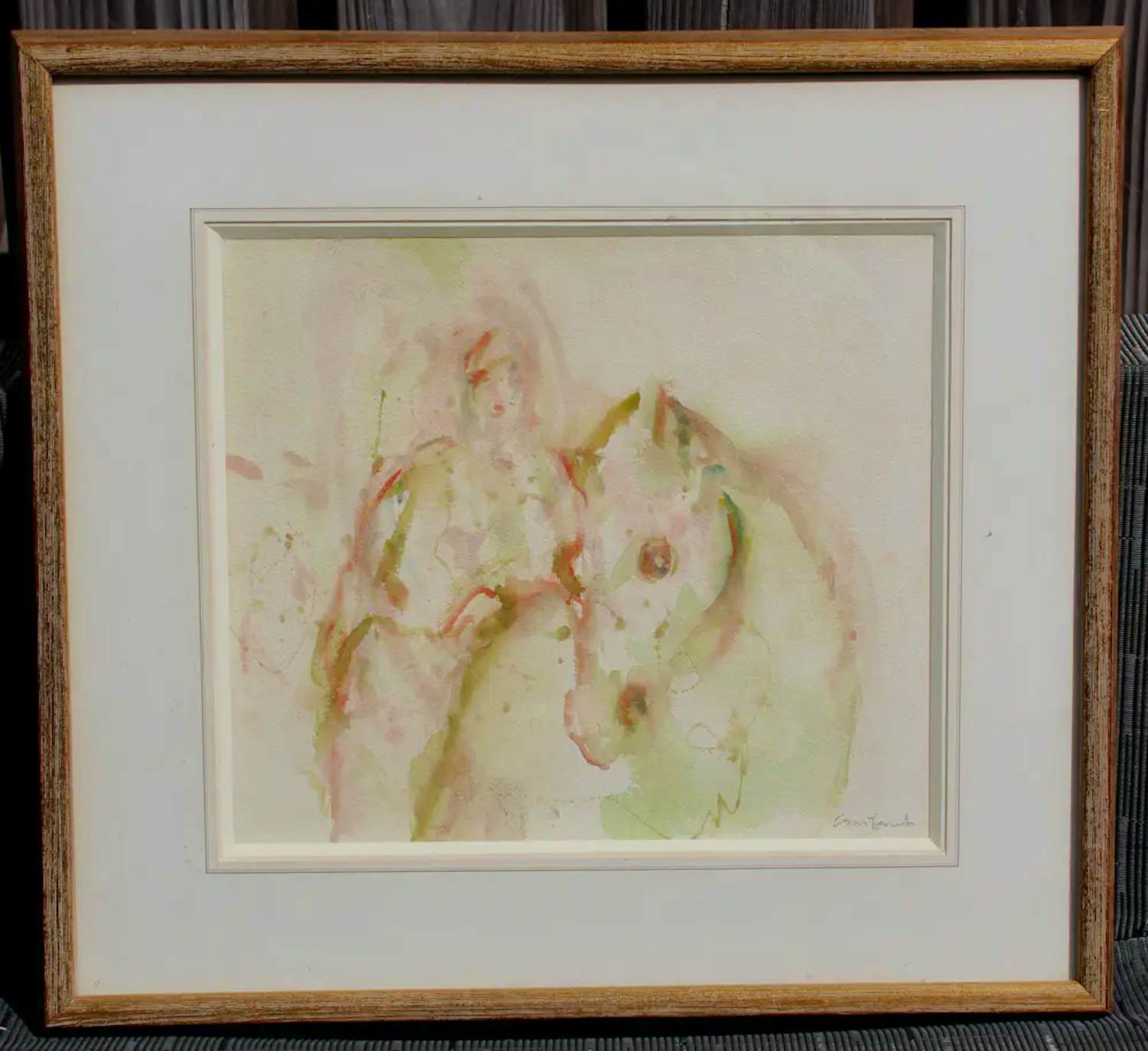 Constant - Ingelijste aquarel: 'Rustende amazone' - 1987 kopen? Bied vanaf 3995!