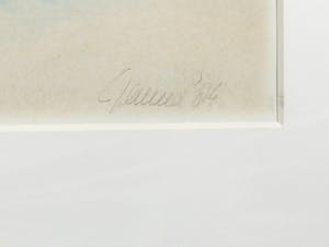Gemma Vermeulen - Aquarel, Skiër - Ingelijst kopen? Bied vanaf 20!