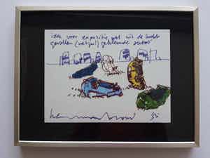 Herman Brood - gekleurde auto's verkocht voor € 220!