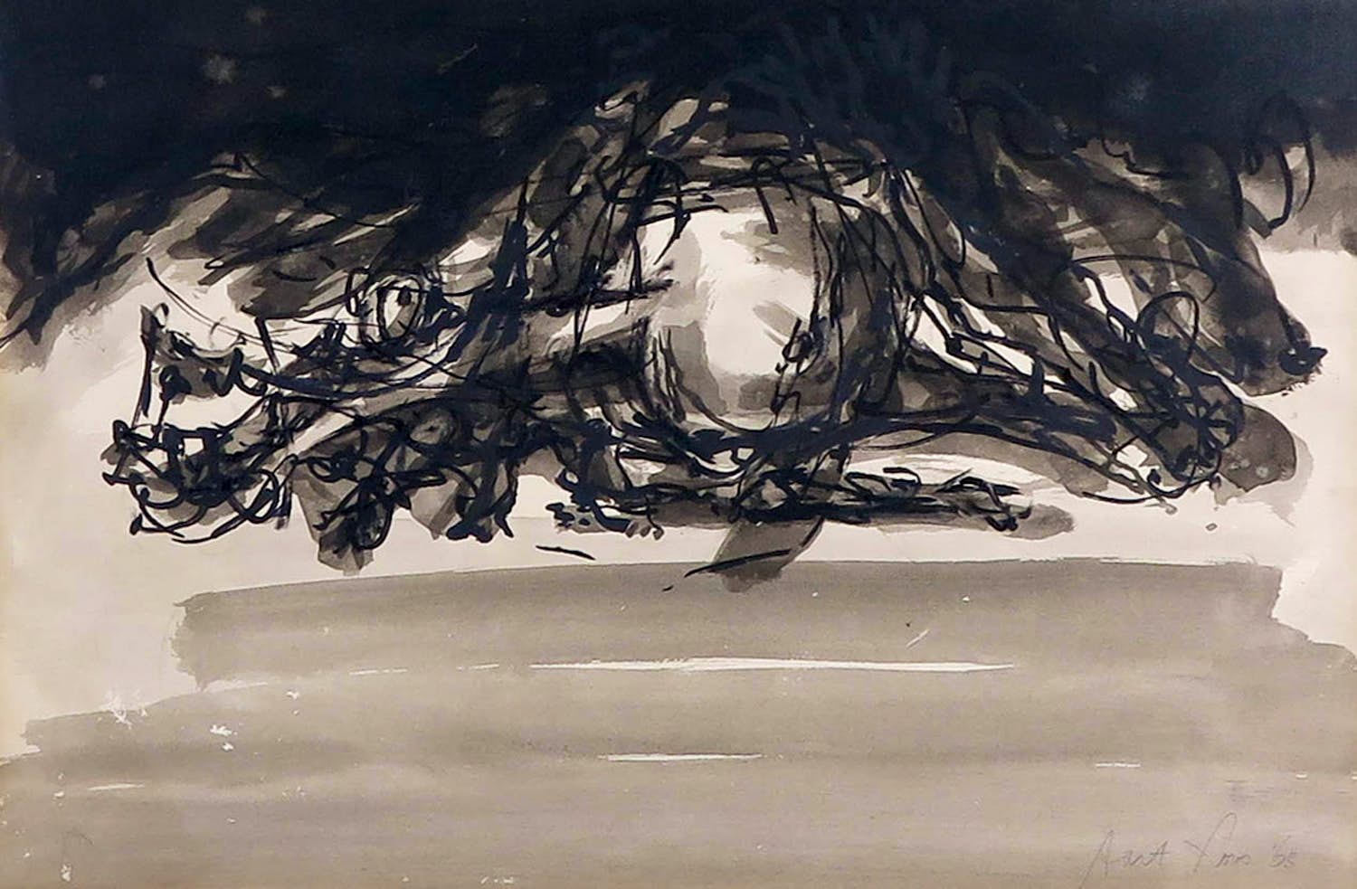 Aart Roos - Pentekening, Zonder titel kopen? Bied vanaf 1!
