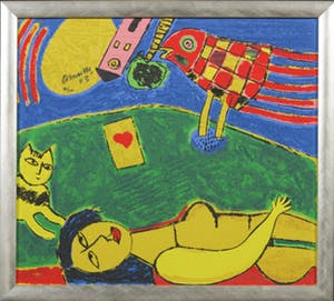 Corneille - Terragravure, Eternal Song of Summer III - Ingelijst kopen? Bied vanaf 200!