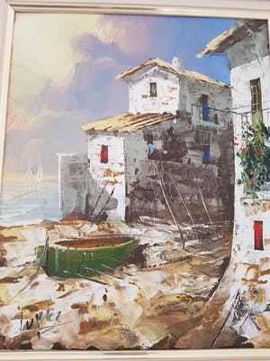 Niet of onleesbaar gesigneerd - 3 schilderijen van belgische kunstenaars kopen? Bied vanaf 1!