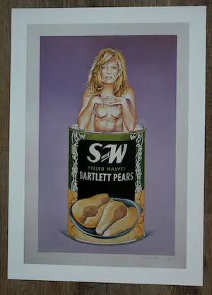 Mel Ramos - Offset litho: Peaches kaufen? Bieten Sie von 35!