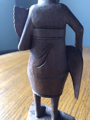 Niet of onleesbaar gesigneerd - Balinees met vechthaan (art deco) kopen? Bied vanaf 1!