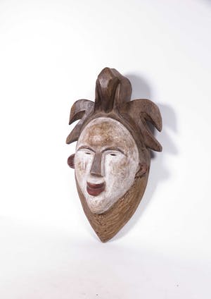 Tsogho - Houten masker met gestyleerde vogels kopen? Bied vanaf 1!